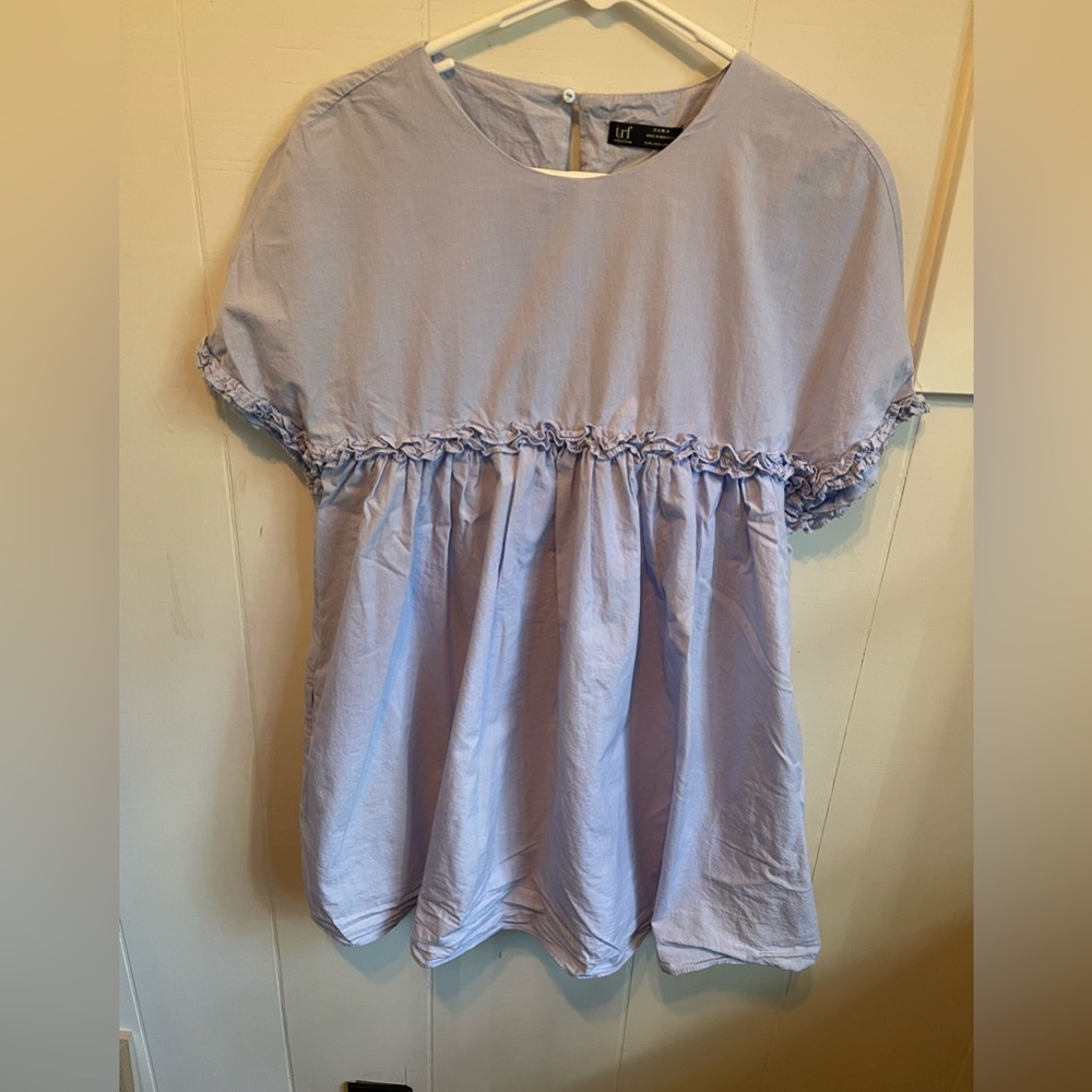 Light blue babydoll romper - Trafaluc by Zara